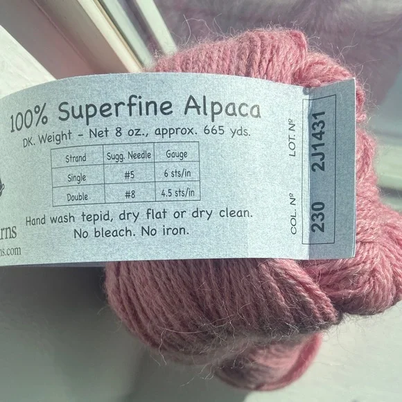 HEATHER PRIME ALPACA Yarn - Approx warm Pink - Picture 1 of 6